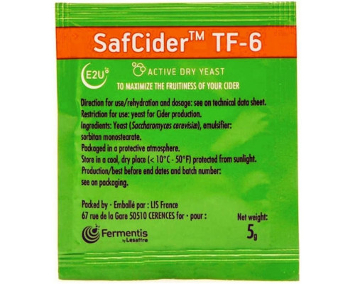 Дрожжи сухие для сидра SafCider TF-6