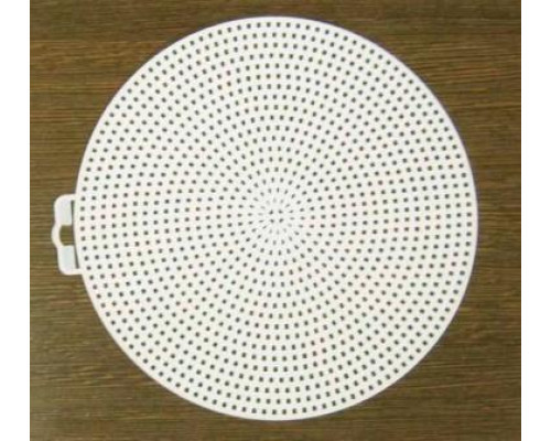 Дренажный коврик полимерный, белый, круг 14,8 см, 1шт
