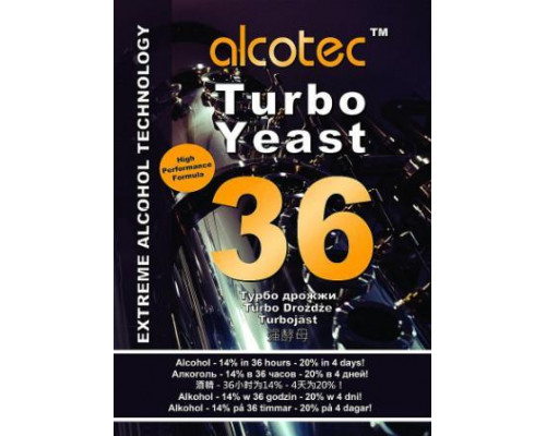 Турбо дрожжи Alcotec 36 Turbo Yeast 160 гр.